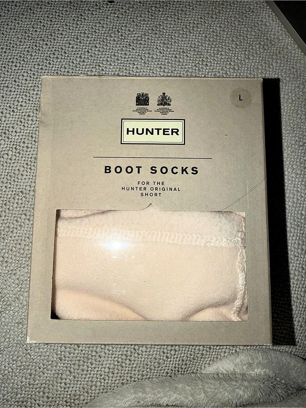 Hunter Boot Socks Beige Size Large NWT